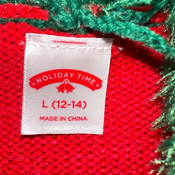 Holiday Time Oh What Fun Christmas Sweater Bells Sequins Size Large Womens - Picture 2 of 13